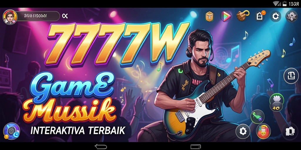 Tampilan gameplay <strong>7777W</strong> yang menggoda dengan musik yang mengalun.
