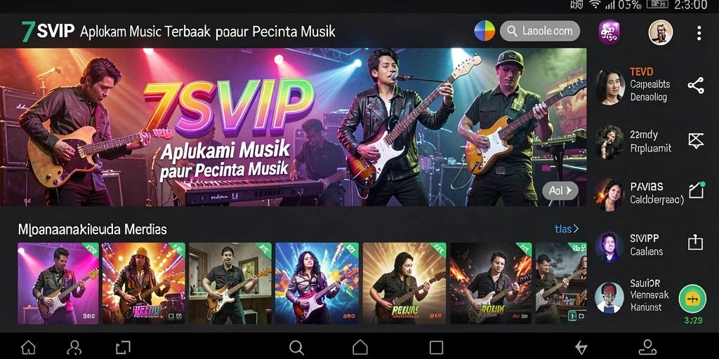 Screenshot gameplay <strong>7SVIP</strong> yang menampilkan fitur karaoke dan koleksi lagu.