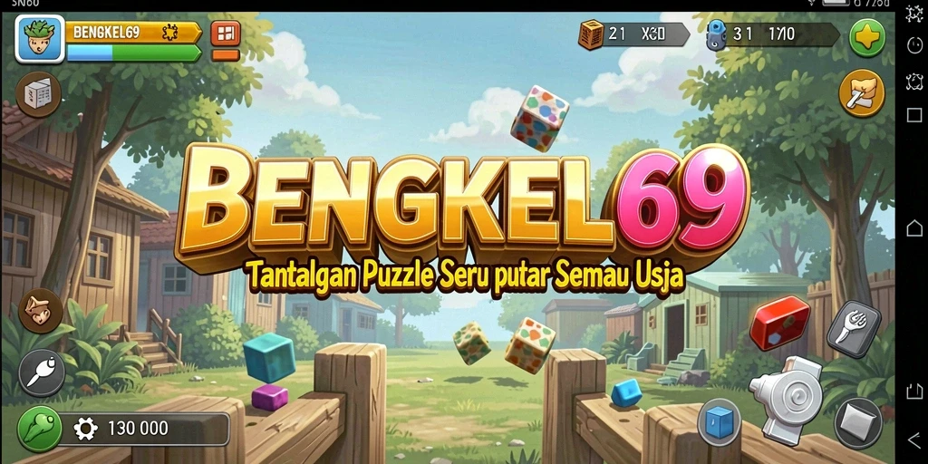 Tampilan gameplay menarik di BENGKEL69 dengan beragam puzzle.