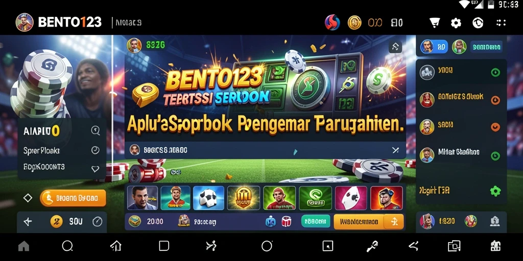 Tampilan menarik dari gameplay aplikasi Sportsbook BENTO123.