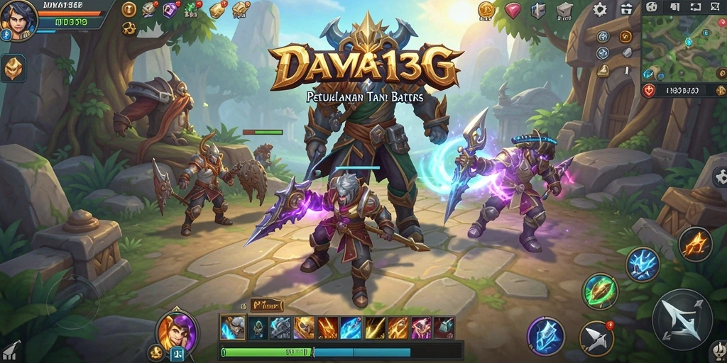 Tangkapan layar utama menampilkan aksi seru dalam game MMORPG DAYA138.