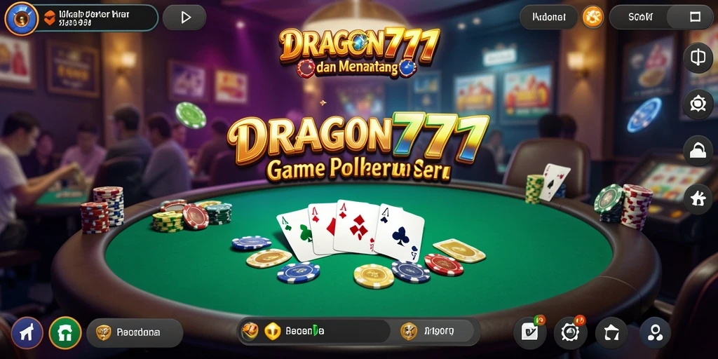 Tampilan permainan Poker yang mendebarkan di DRAGON777.