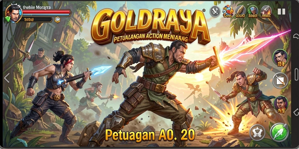 GOLDRAJA menampilkan gameplay Action yang seru dan mengasyikkan.