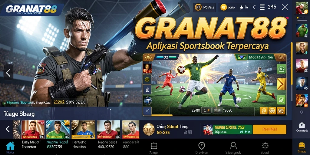 Screenshot GRANAT88 menampilkan antarmuka taruhan olahraga yang menarik.