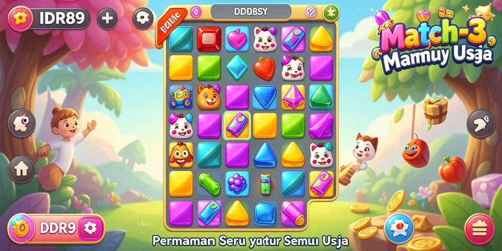 Tampilan gameplay IDR89 yang seru dan penuh warna.