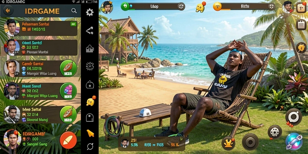 Tampilan gameplay menarik dari IDRGAME dengan grafis cerah.