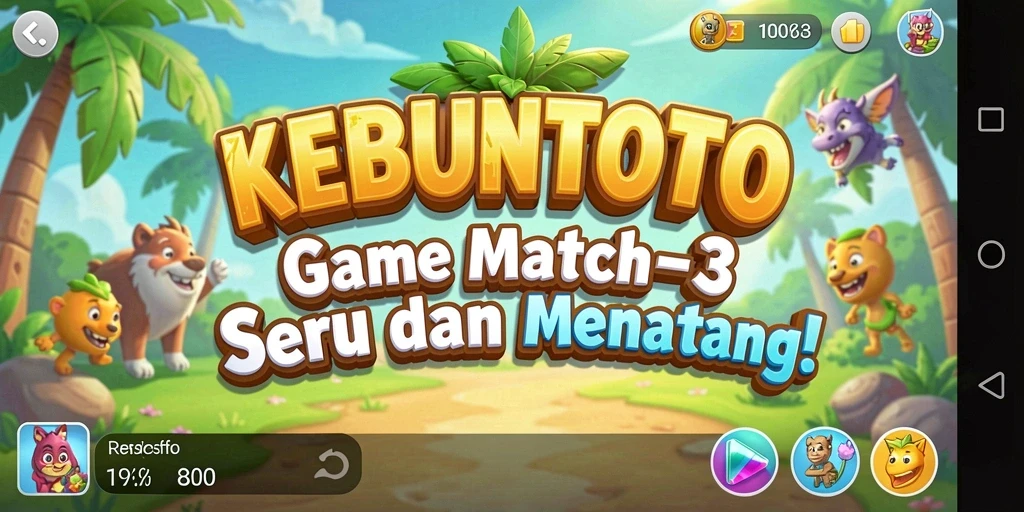 Gameplay seru KEBUNTOTO yang penuh tantangan dan warna-warni.