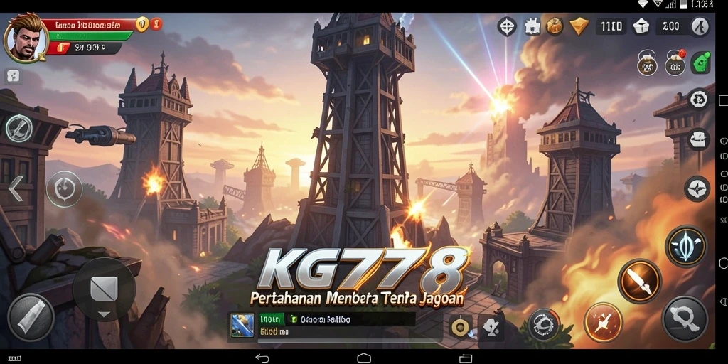 Screenshot menampilkan momen mendebarkan dalam permainan Tower Defense.