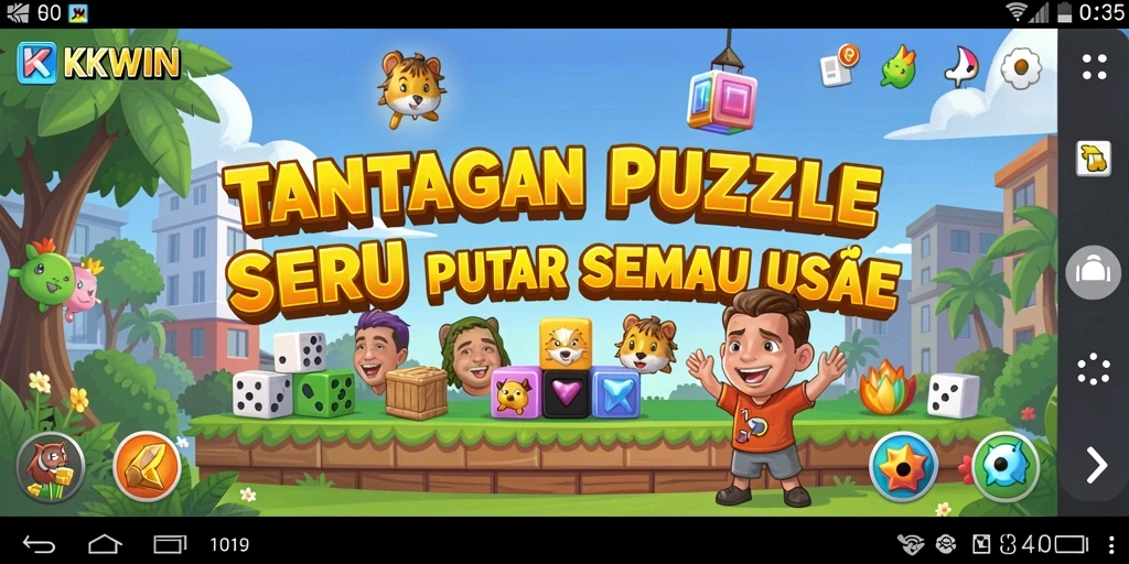 Tampilan gameplay KKWIN yang seru dan menantang di setiap level.