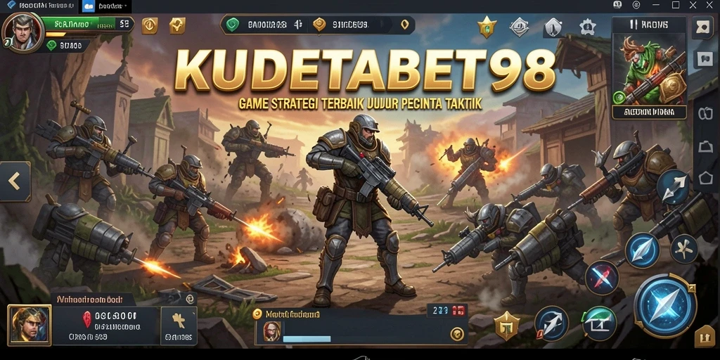 Screenshot gameplay menampilkan pertempuran strategis yang mendebarkan.
