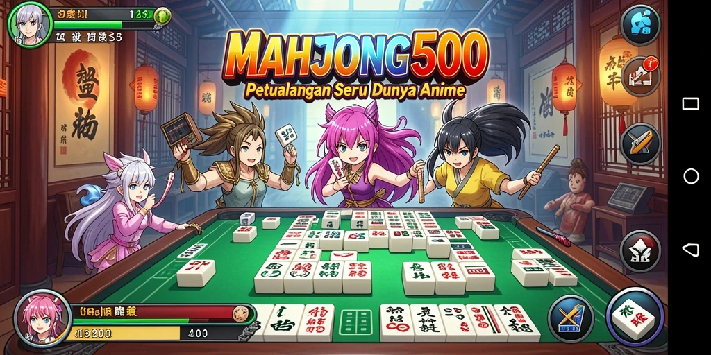 Tampilan gameplay seru dengan karakter anime yang menarik.