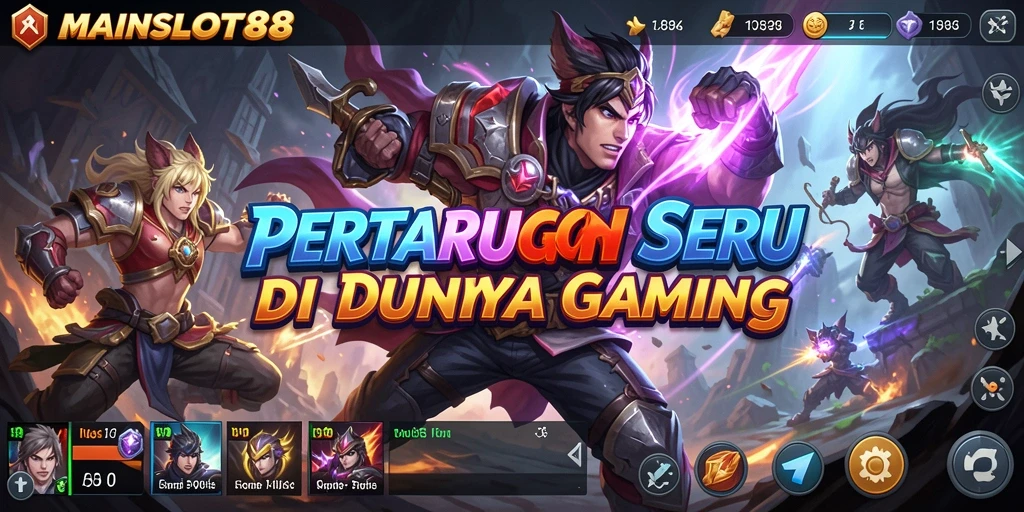 Screenshot utama MAINSLOT88 menunjukkan aksi pertarungan yang mendebarkan.