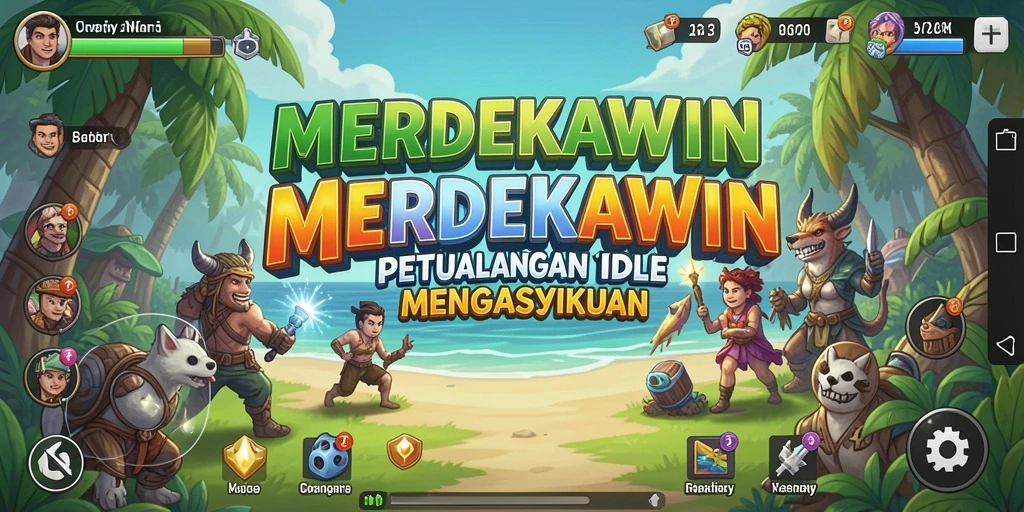 Tampilan gameplay <strong>MERDEKAWIN</strong> yang menampilkan pernikahan yang menarik.