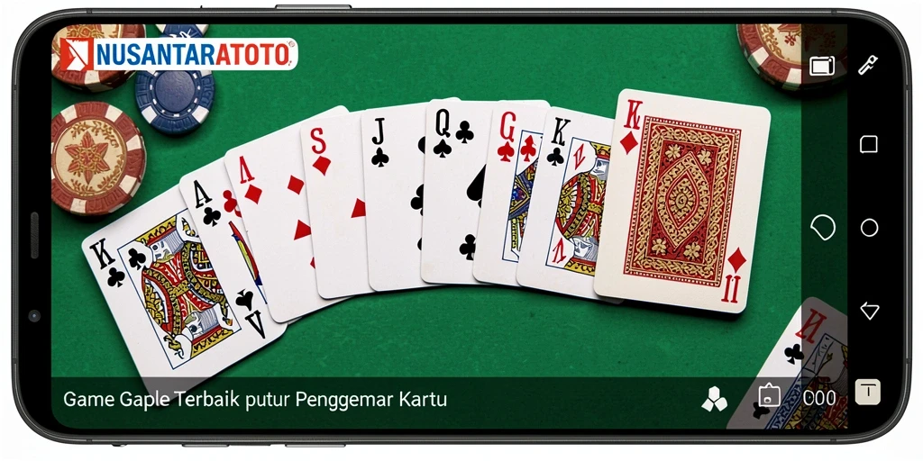 Tampilan gameplay seru NUSANTARATOTO yang menampilkan suasana Gaple.
