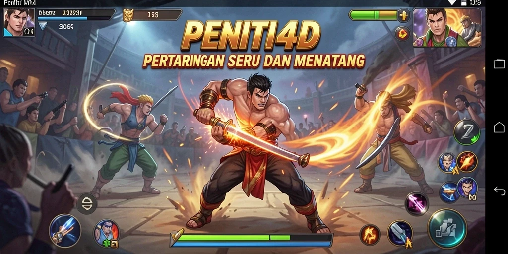 Tampilan aksi penuh saat bertarung di PENITI4D.