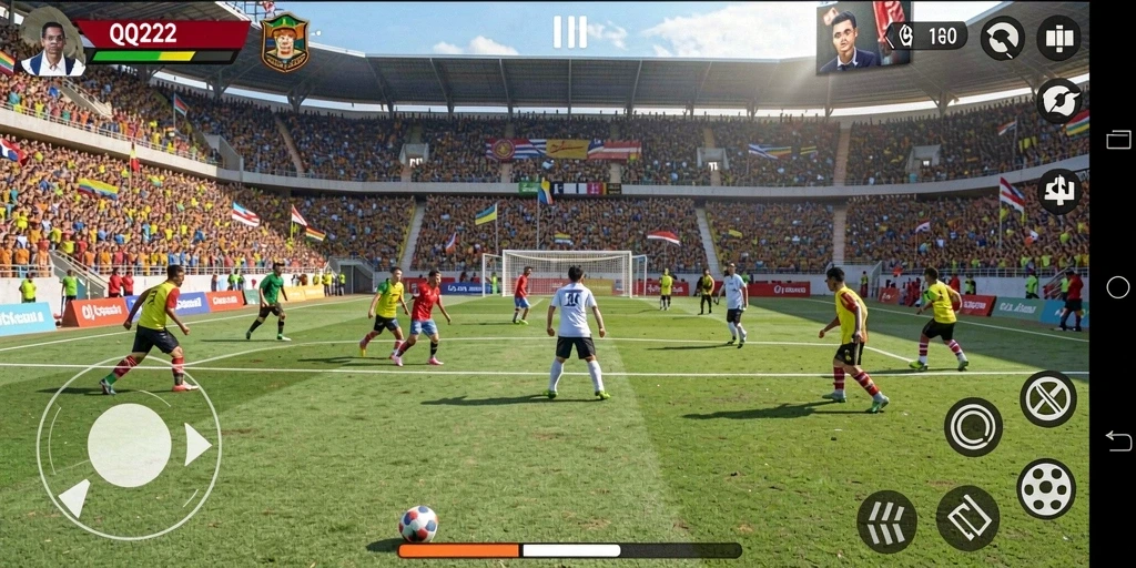 Screenshot menunjukkan momen seru permainan olahraga QQ222.