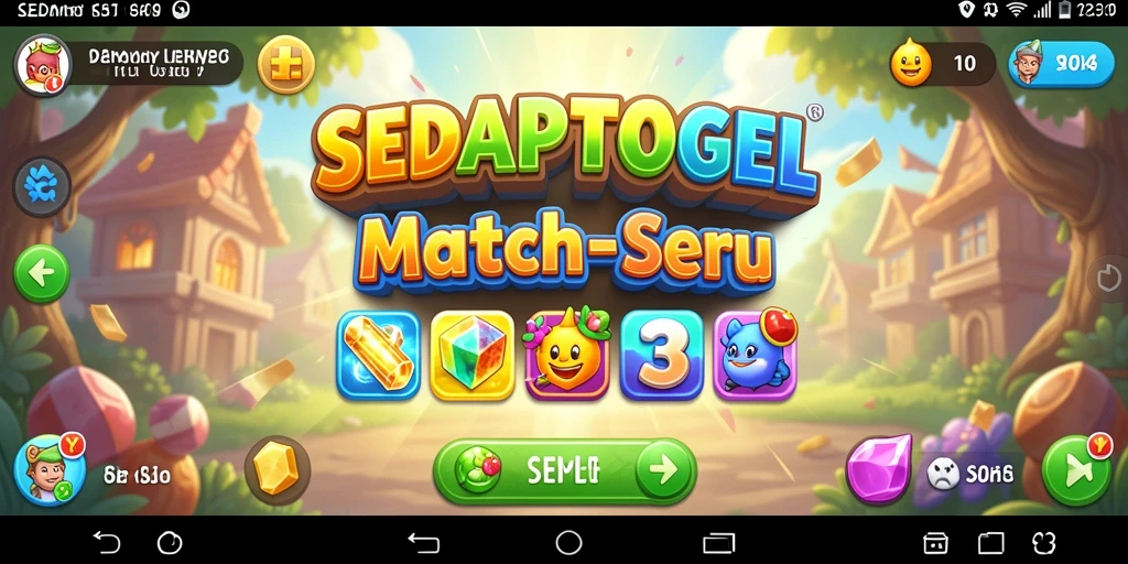 Tampilan gameplay seru SEDAPTOGEL dengan elemen berwarna-warni.