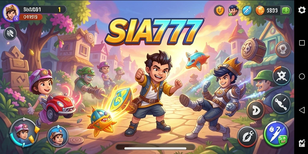 Tangkapan layar gameplay SIA777 yang menunjukkan aksi seru dalam permainan Arcade.
