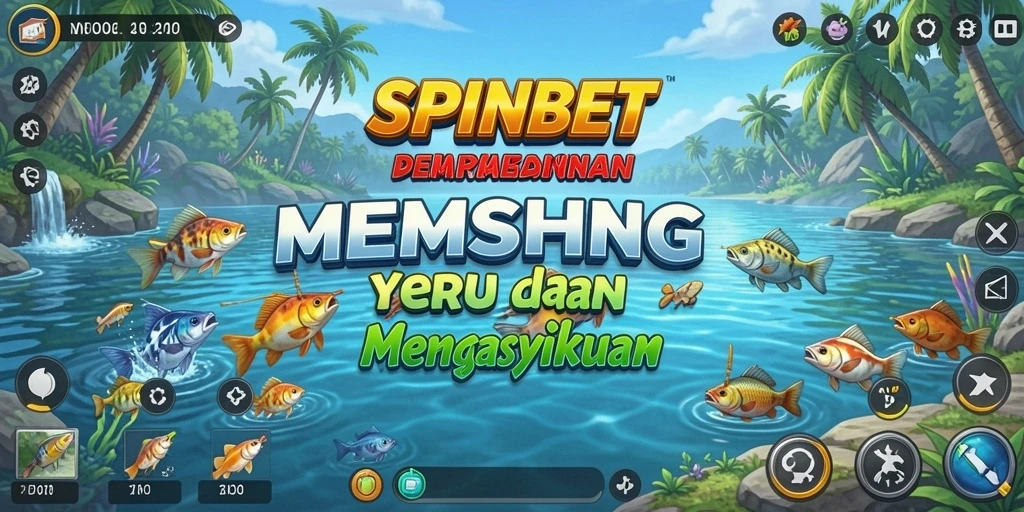 Tampilan gameplay SPINBET menampilkan suasana memancing yang menenangkan dan penuh tantangan.