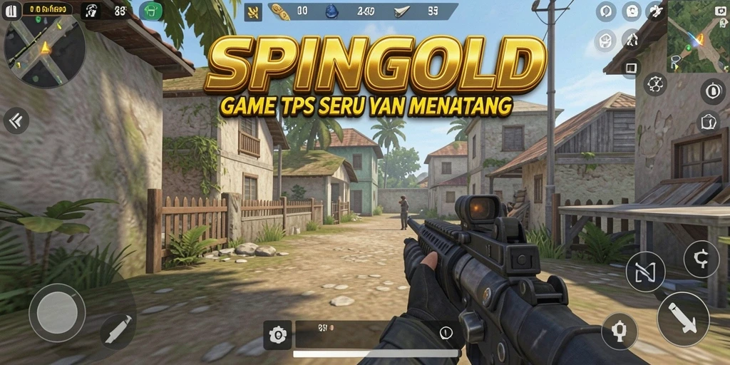 Tangkapan layar SPINGOLD menampilkan aksi seru dalam pertempuran TPS.