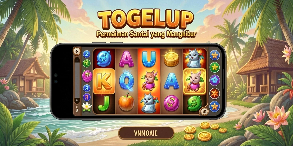 Tampilan gameplay TOGELUP yang ceria dan menghibur.