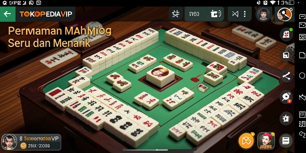 Screenshot utama TOKOPEDIAVIP menampilkan gameplay Mahjong yang menarik.
