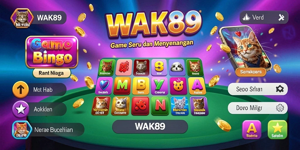 Screenshot gameplay WAK89 dengan variasi Bingo yang menarik.