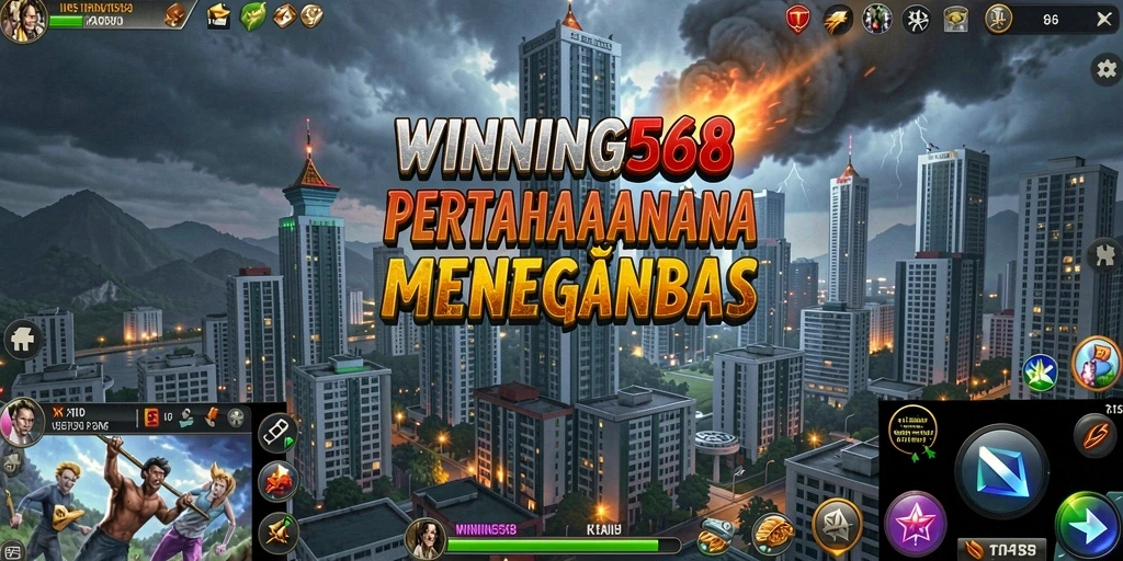 Tampilan gameplay Tower Defense yang menegangkan di WINNING568.