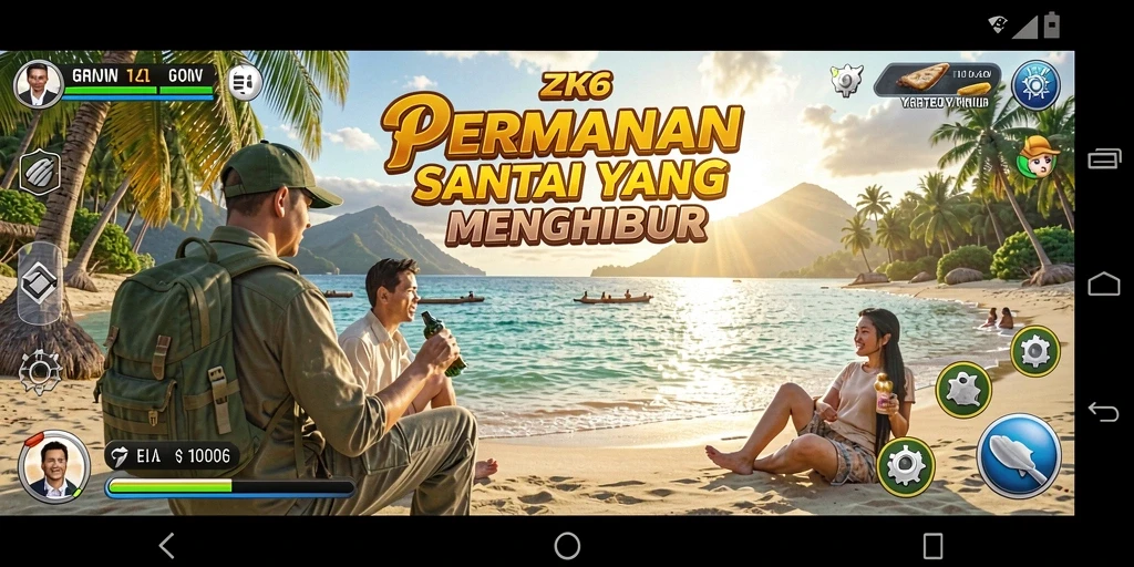 Tampilan gameplay ZK6 yang cerah dan menghibur.